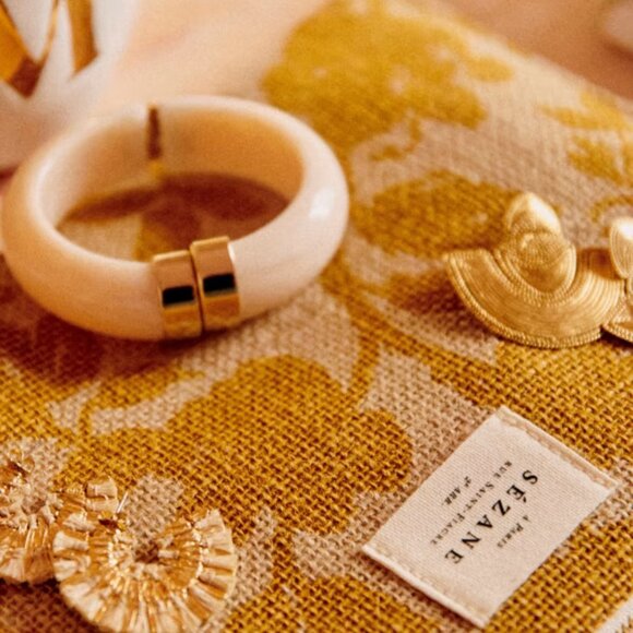 Sezane Jute Flat pouch New - Picture 2 of 3